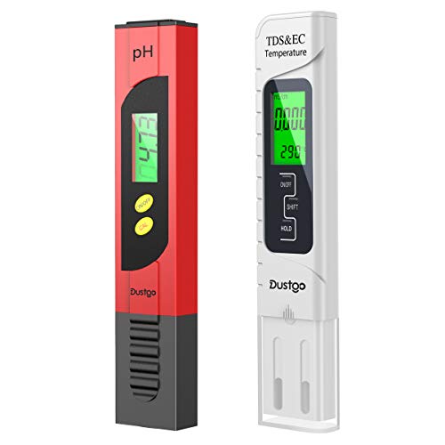 Dustgo Medidor pH Medidor de PH con Medidor TDS EC Temperatura 4 en 1 Digital,Medidor de Prueba de Calidad del Agua 0-14 pH Medida de 0-14 pH, 0-19990ppm Calibración Automática, set of 2 Dustgo Medidor pH Medidor de PH con Medidor TDS EC Temperatura 4 en 1 Digital,Medidor de Prueba de Calidad del Agua 0-14 pH Medida de 0-14 pH, 0-19990ppm Calibración Automática, set of 2