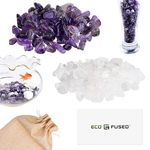 Eco-Fused Piedras de Cristal Pulidas Amatista y Cuarzo – Piedras Naturales con Formas Irregulares para Arte, Manualidades, Joyería, Decoración y Más – Decoración para Acuarios, Plantas y Velas Eco-Fused Piedras de Cristal Pulidas Amatista y Cuarzo – Piedras Naturales con Formas Irregulares para Arte, Manualidades, Joyería, Decoración y Más – Decoración para Acuarios, Plantas y Velas