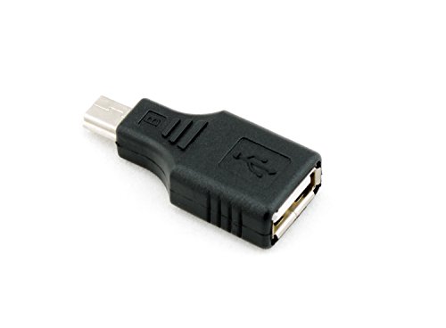 eForCity POTHUSB5FMAD Adaptador de Cable USB A USB Mini B Negro - Adaptador para Cable (USB A, USB Mini B, Macho/Hembra, Negro)