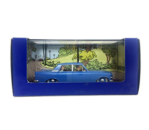 El taxi azul de la isla negra en coche Tintin. Atlas. #45. Moulinsart. Hergé