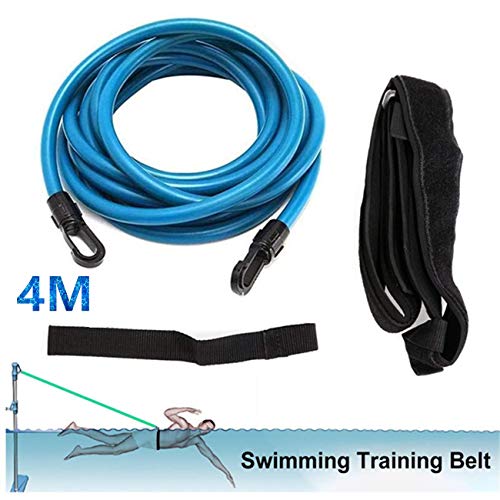 ELEWELT 4M Swim Training Belts, Reliable Swim Bungee ResistanceStationary Belt, Swim Harness Static Swimming Belt Safe Leash Exerciser Kids Adults Amateurs (Blue) ELEWELT 4M Swim Training Belts, Reliable Swim Bungee ResistanceStationary Belt, Swim Harness Static Swimming Belt Safe Leash Exerciser Kids Adults Amateurs (Blue)