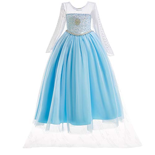 ELSA & ANNA UK1stChoice-Zone Princesa Disfraz Traje Parte Las Niñas Vestido (3-4 Años, DRESS-204)