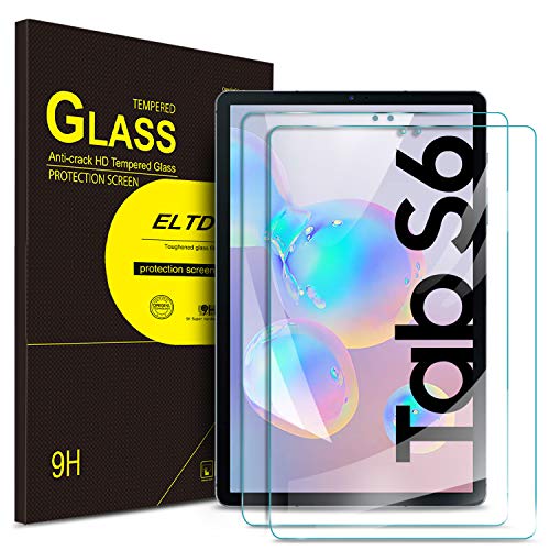 ELTD Protector de Pantalla para Samsung Galaxy Tab S6 SM-T860/T865, 9H,2.5D, Vidrio Templado Glass Film Protector de Pantalla para Samsung Tab S6 10.5 Pulgadas 2019, 2 Pack