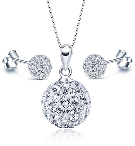 EMPATHY JEWELS Swarovski Pendientes de Plata - Pendientes Mujer Plata Pequeños - Colgante Swarovski Mujer - Conjunto de Pendientes y Collar de Plata perfectos para hacer Regalos Originales para Mujer EMPATHY JEWELS Swarovski Pendientes de Plata - Pendientes Mujer Plata Pequeños - Colgante Swarovski Mujer - Conjunto de Pendientes y Collar de Plata perfectos para hacer Regalos Originales para Mujer
