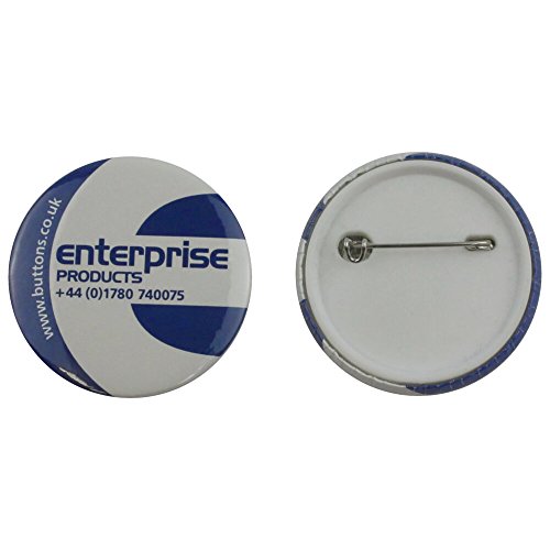 Enterprise Products - Set de piezas para hacer 250 chapas con trasera de seguridad - 45mm