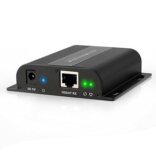 ESYNIC 120m HDbitT HDMI Extensor Ethernet Network Extension Receptor 1080P en un Solo Cable RJ45 CAT6 / 6a / 7- Se Puede Distribuir Mediante Enrutador o Conmutador de Red