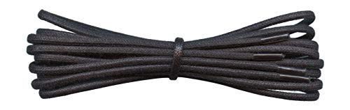 Fabmania 2 mm redondo negro encerado algodón cordones-75 cm de longitud-cordones finos para zapatos de vestir y botas.