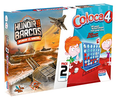 Falomir Coloca 4 + Hundir Barcos (Pack de Juegos de Mesa), multicolor (646389) , color/modelo surtido Falomir Coloca 4 + Hundir Barcos (Pack de Juegos de Mesa), multicolor (646389) , color/modelo surtido