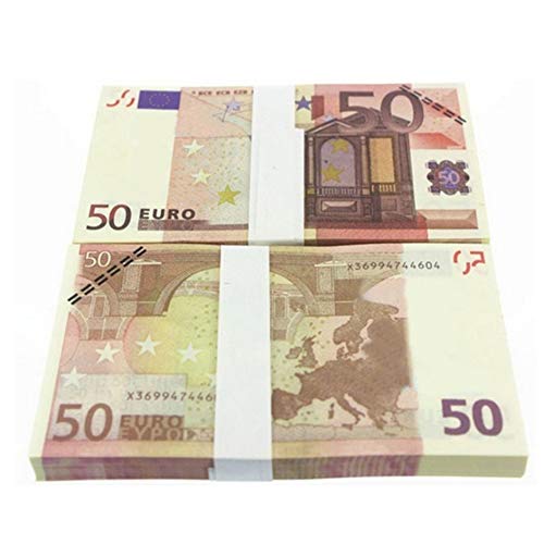 Feketeuki 5 10 20 50100200500 EUR Billetes de Oro en Papel Moneda Falso de Oro de 24K para Colecciones Conjuntos de Billetes en Euros - Colorido