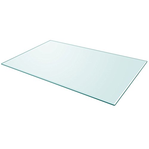 Festnight Tablero de Mesa de Cristal Templado Cuadrado - Color de Transparente Material de Vidrio, 1000x620 mm Festnight Tablero de Mesa de Cristal Templado Cuadrado - Color de Transparente Material de Vidrio, 1000x620 mm
