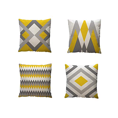 Fossrn 4PC/Conjunto Fundas Cojines 45x45 Geométricas Modernos Funda de Cojines para Sofa Jardin Cama Decorativo (C) Fossrn 4PC/Conjunto Fundas Cojines 45x45 Geométricas Modernos Funda de Cojines para Sofa Jardin Cama Decorativo (C)