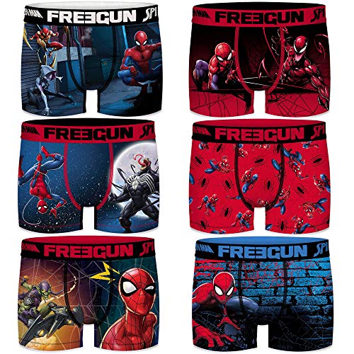 FREEGUN Bóxer para Hombre Ultimate Spider Man (M, Ultimate Pack of 6)