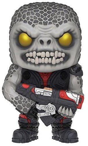 Funko- Gears of War Locust Drone Figura de Vinilo, colección de Pop, seria GOW, Color Negro, Gris (10300)