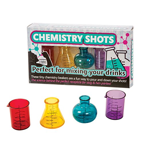 Funtime Vasos de chupito de plástico química, Multicolor, 6.2 x 25 x 14 cm, 4 Set