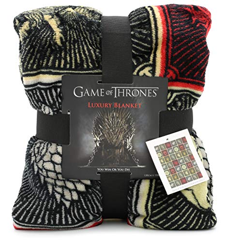Game Of Thrones Juego de Tronos Regalos Merchandise Got Manta Super Suave para Cama Stark Lannister Targaryen Greyjoy Baratheon Tyrell Gran Casa Símbolos Westeros Game Of Thrones Juego de Tronos Regalos Merchandise Got Manta Super Suave para Cama Stark Lannister Targaryen Greyjoy Baratheon Tyrell Gran Casa Símbolos Westeros