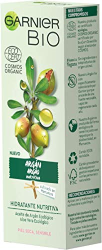 Garnier BIO Crema Hidratante con Aceite de Argán y Aloe Vera Ecológicos y Ácido Hialurónico - 50 ml Garnier BIO Crema Hidratante con Aceite de Argán y Aloe Vera Ecológicos y Ácido Hialurónico - 50 ml