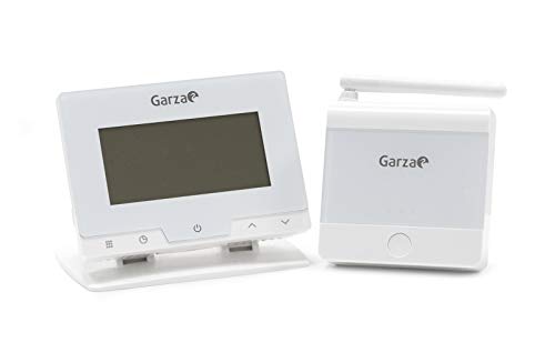 Garza 400617 Termostato Digital inalámbrico programable para Caldera y calefacción. Cronotermostato Controlador de Temperatura táctil y portatil, Blanco