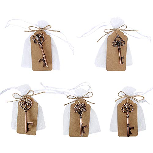 GoMaihe Clave Abrebotellas 50Pcs, Llavero con 5 Estilos de Abrebotellas Retro, Bolsa Transparente, Etiqueta de Regalo, Decoración de Mesa de Boda Cumpleaños, Abrebotellas de Cerveza de Boda GoMaihe Clave Abrebotellas 50Pcs, Llavero con 5 Estilos de Abrebotellas Retro, Bolsa Transparente, Etiqueta de Regalo, Decoración de Mesa de Boda Cumpleaños, Abrebotellas de Cerveza de Boda