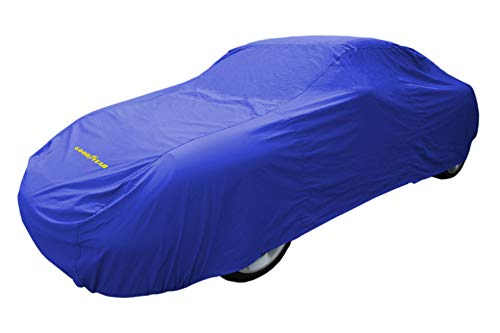 Goodyear Cubierta de coche de alta calidad - Protección impermeable para interiores / exteriores – Extra Grande – Azul Goodyear Cubierta de coche de alta calidad - Protección impermeable para interiores / exteriores – Extra Grande – Azul