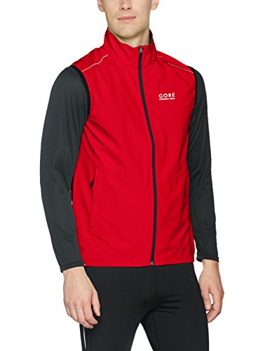 GORE RUNNING WEAR Chaleco, Hombre, Ligero, Resistente al viento, GORE WINDSTOPPER, ESSENTIAL Vest, Talla XL, Rojo, VWCORE350006 GORE RUNNING WEAR Chaleco, Hombre, Ligero, Resistente al viento, GORE WINDSTOPPER, ESSENTIAL Vest, Talla XL, Rojo, VWCORE350006