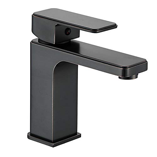 Grifo De Cocina Grifo De Lavabo Monomando Antiguo Rotación Grifo De Baño Válvula De Cerámica,Latón Grifo Chino De Estilo Europeo, Lavabo De Baño Frío Y Caliente, Grifo De Lavabo De Encimera Negro