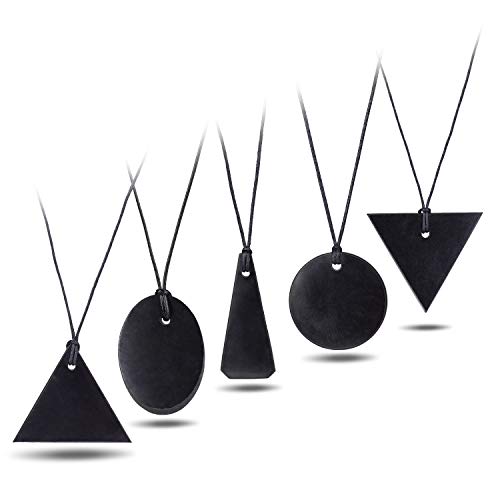 Heka Naturals Set de Colgantes de Shungit de 5 Piezas | Set Moderno de Joyas de Shungita Auténtica, 5 Colgantes (Triángulo, Triángulo Invertido, Círculo Pequeño, Óvalo Pequeño, Campana) Heka Naturals Set de Colgantes de Shungit de 5 Piezas | Set Moderno de Joyas de Shungita Auténtica, 5 Colgantes (Triángulo, Triángulo Invertido, Círculo Pequeño, Óvalo Pequeño, Campana)