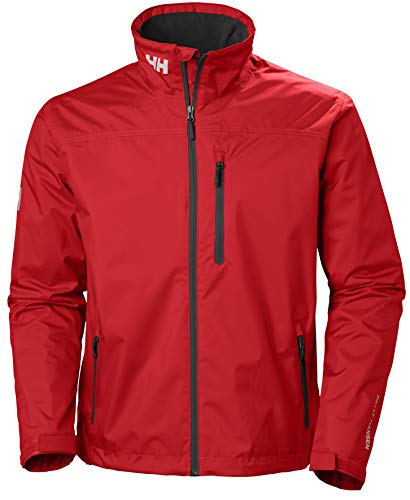 Helly Hansen Crew Midlayer Chaqueta deportiva impermeable, Hombre, Rojo (Red/Off White 162), M