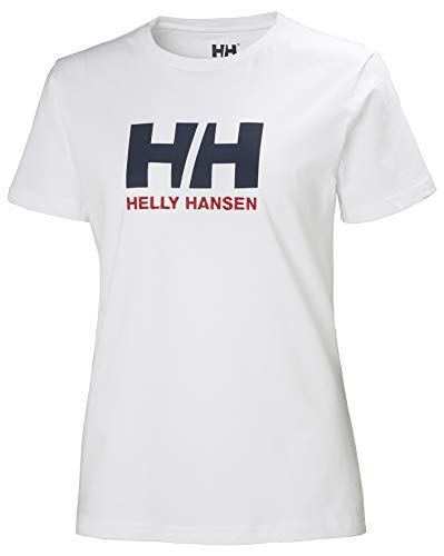 Helly Hansen HH Logo Camiseta Manga Corto, Mujer, White, S