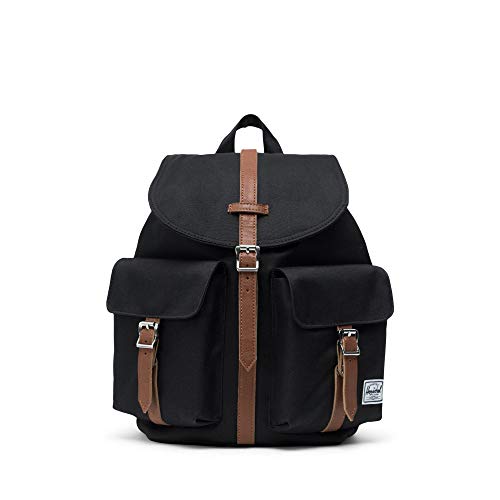 Herschel Supply Company Dawson Casual Daypack, Black/Tan Synthetic Leather (negro) - 10301-00001-OS