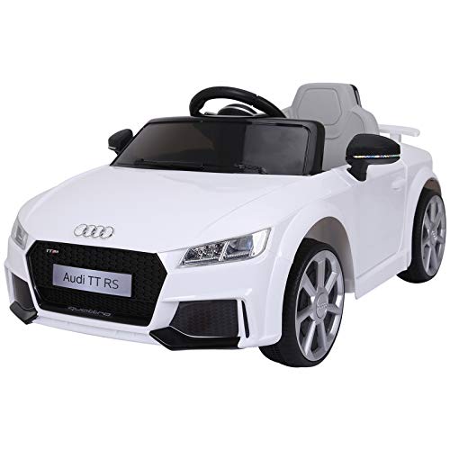 HOMCOM Audi TT Eléctrico Infantil Coche Juguete Niño 3 Años+ con Mando a Distancia con Música y Luces Modos de Aprendizaje Batería 6V Doble Apertura de Puerta Carga 30kg 103x63x44cm Color Blanco HOMCOM Audi TT Eléctrico Infantil Coche Juguete Niño 3 Años+ con Mando a Distancia con Música y Luces Modos de Aprendizaje Batería 6V Doble Apertura de Puerta Carga 30kg 103x63x44cm Color Blanco