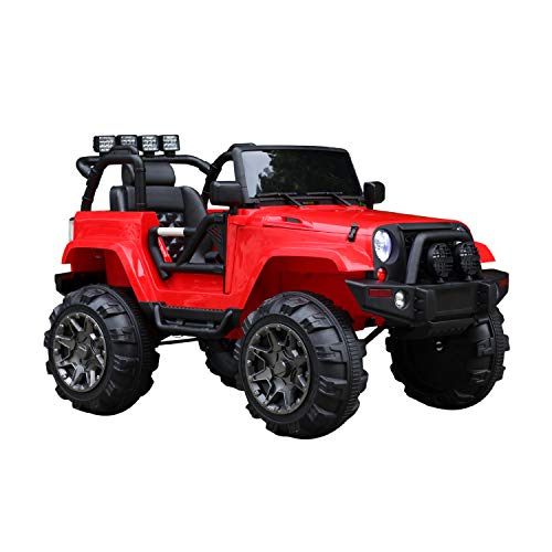 HOMCOM Coche Eléctrico Todoterreno con Mando a Distancia MP3 Luces y Sonidos Apertura de Puerta Batería 12V Control Remoto Carga 30kg para Niños 3-8 Años 128x78x76cm HOMCOM Coche Eléctrico Todoterreno con Mando a Distancia MP3 Luces y Sonidos Apertura de Puerta Batería 12V Control Remoto Carga 30kg para Niños 3-8 Años 128x78x76cm