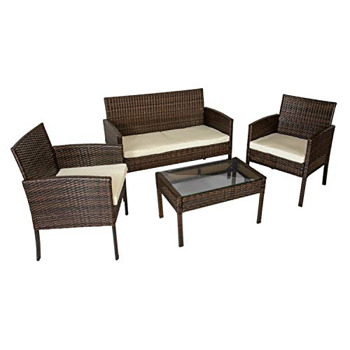 HomeSouth - Conjunto de mesa baja, 2 sillas y un sofá dos plazas de jardín, mesa de centro fija, mueble de exterior, modelo Brasil, medidas mesa: 71,5 cm (ancho) x 41,5 cm (fondo) x 41 cm (alto) HomeSouth - Conjunto de mesa baja, 2 sillas y un sofá dos plazas de jardín, mesa de centro fija, mueble de exterior, modelo Brasil, medidas mesa: 71,5 cm (ancho) x 41,5 cm (fondo) x 41 cm (alto)