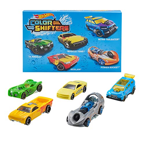 Hot Wheels Shifters Pack de 5 coches que cambian de color, modelo surtido (Mattel GMY09)