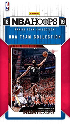 Houston Rockets 2018 2019 Hoops - Juego de 8 Cartas de Baloncesto con Licencia de la NBA, con James Harden, Chris Paul, Eric Gordon Plus