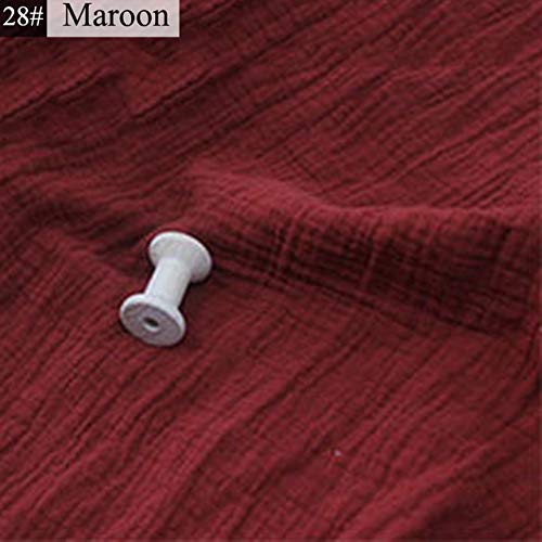 HUANGSAN Tela de algodón de Gasa Doble 3PC 50 * 135cm, Utilizada para Ropa de bebé/Pijamas/Camisas/Faldas, 28 Granate, 50cm X 135cm HUANGSAN Tela de algodón de Gasa Doble 3PC 50 * 135cm, Utilizada para Ropa de bebé/Pijamas/Camisas/Faldas, 28 Granate, 50cm X 135cm