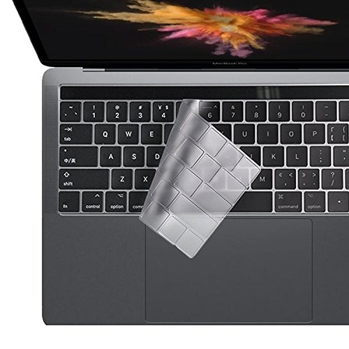 i-Buy Ultra Fino Clear TPU Teclado Cubierta para Macbook Pro 13/15 con Touch Bar y Touch ID[Teclado QWERTY español]- Claro
