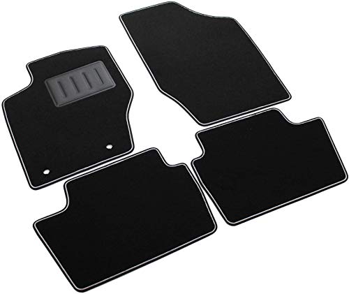 Il Tappeto Auto SPRINT00606 - Alfombrillas para Coche, Negras, Antideslizantes, con Borde Bicolor y embellecedor de Goma Reforzado, para C4 2004>2010, berlina y coupé Il Tappeto Auto SPRINT00606 - Alfombrillas para Coche, Negras, Antideslizantes, con Borde Bicolor y embellecedor de Goma Reforzado, para C4 2004>2010, berlina y coupé