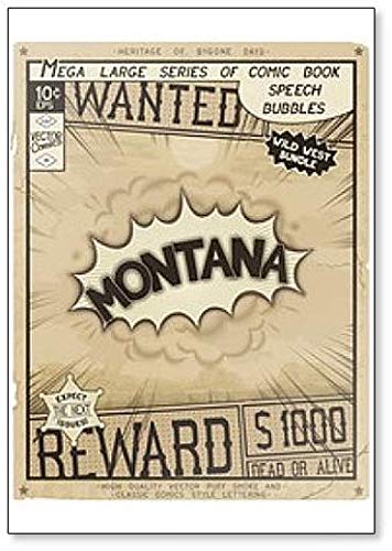 Imán para nevera con diseño de cómic de Montana