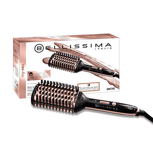 Imetec Bellissima My Pro Magic Straight Brush PB11 100 - Cepillo eléctrico alisador elegido, 3 lados externos calefactores, tecnología de iones, revestimiento de cerámica, 160 ºC a 210 ºC Imetec Bellissima My Pro Magic Straight Brush PB11 100 - Cepillo eléctrico alisador elegido, 3 lados externos calefactores, tecnología de iones, revestimiento de cerámica, 160 ºC a 210 ºC
