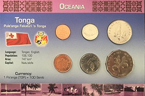 IMPACTO COLECCIONABLES Monedas del Mundo. Tonga, Blister de 6 Monedas Auténticas SIN Circular