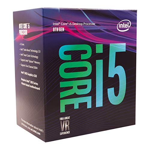 Intel Core i5-8400 - Procesador 8ª generación de procesadores Intel Core i5, Caché de 9M, hasta 4.00 GHz, 2,8 GHz,  Socket FCLGA1151, PC, 14 nm