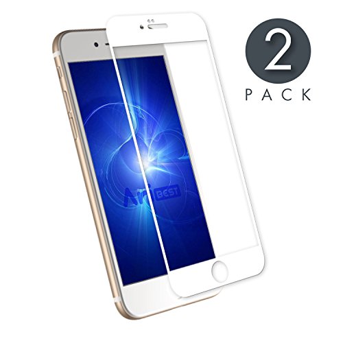 iPhone 7 Plus Protector de Pantalla [2 Unidades] Aribest iPhone 7 Plus Protector de Pantalla Cristal Templado para iPhone 7 Plus 5.5 3D 9H Dureza (0.33mm 3D edge to edge)