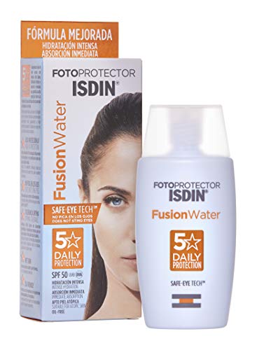 Isdin Fotoprotector Fusion Water SPF 50 - Protector solar facial de fase acuosa para uso diario, 50 ml Isdin Fotoprotector Fusion Water SPF 50 - Protector solar facial de fase acuosa para uso diario, 50 ml