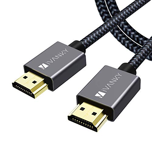 iVANKY Cable HDMI 4K Ultra HD, HDMI 2.0 Cable 18Gbps, Compatible con 4K@60HZ, Ultra HD, 3D, Full HD 1080p, HDR, ARC, Alta Velocidad con Ethernet, PC, Xbox PS3/4, BLU-Ray, Xbox, HDTV - 2M/6,6ft, Negro iVANKY Cable HDMI 4K Ultra HD, HDMI 2.0 Cable 18Gbps, Compatible con 4K@60HZ, Ultra HD, 3D, Full HD 1080p, HDR, ARC, Alta Velocidad con Ethernet, PC, Xbox PS3/4, BLU-Ray, Xbox, HDTV - 2M/6,6ft, Negro