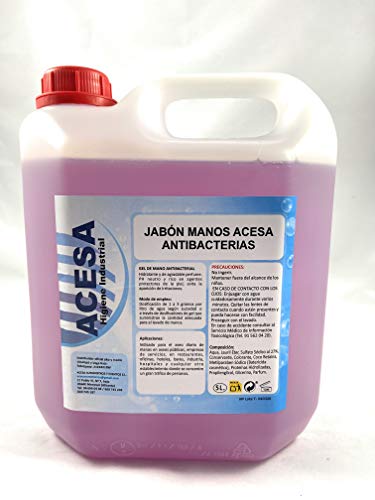Jabón de Manos Concentrado Antibacterias Hidratante Dermoprotector Aroma Lavanda pH Neutro ACESA.