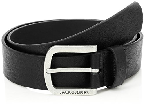 JACK & JONES Jacharry Belt Noos Cinturón, Negro (Black Detail, 110 (Talla del fabricante: 95) para Hombre JACK & JONES Jacharry Belt Noos Cinturón, Negro (Black Detail, 110 (Talla del fabricante: 95) para Hombre