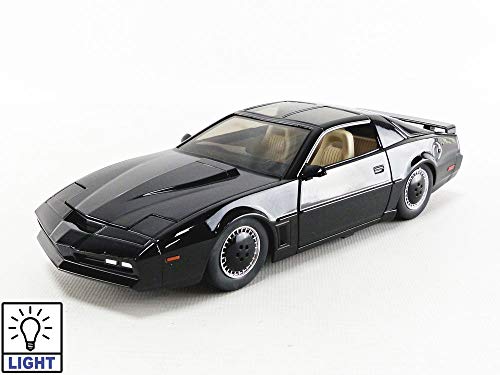 Jada- Kitt Coche fantástico Metal 1:24 con Luces Coleccionismo, Color Negro, Talla Única (253255000)