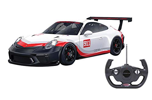 Jamara 405153-Porsche 911 GT3 Cup 1:14 Licencia Oficial Coche de Radio Control, Color Blanco (405153)