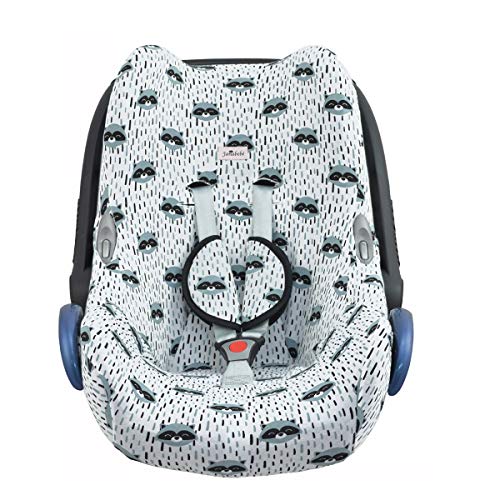 JANABEBE Funda para Maxi Cosi Cabriofix, silla de coche gr 0 (Raccoon)