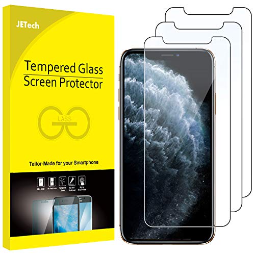 JETech Protector de Pantalla Compatible iPhone 11 Pro, iPhone XS y iPhone X 5,8", Vidrio Templado, 3 Unidades